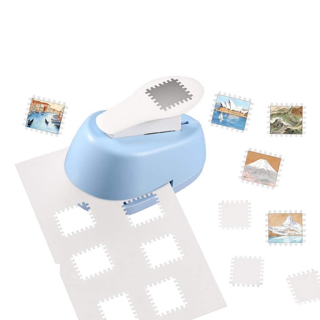 Furador de Papel Scrapbook Quadrado Engrenagem Artesanato DIY