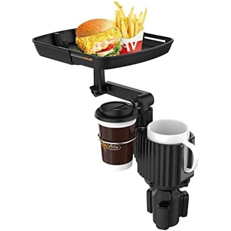 Suporte De Copo Para Carro Com Slot Telefone , Bandeja Porta-Copos Grande Extensível De 9.4 " , Bandejas De Alimentos E