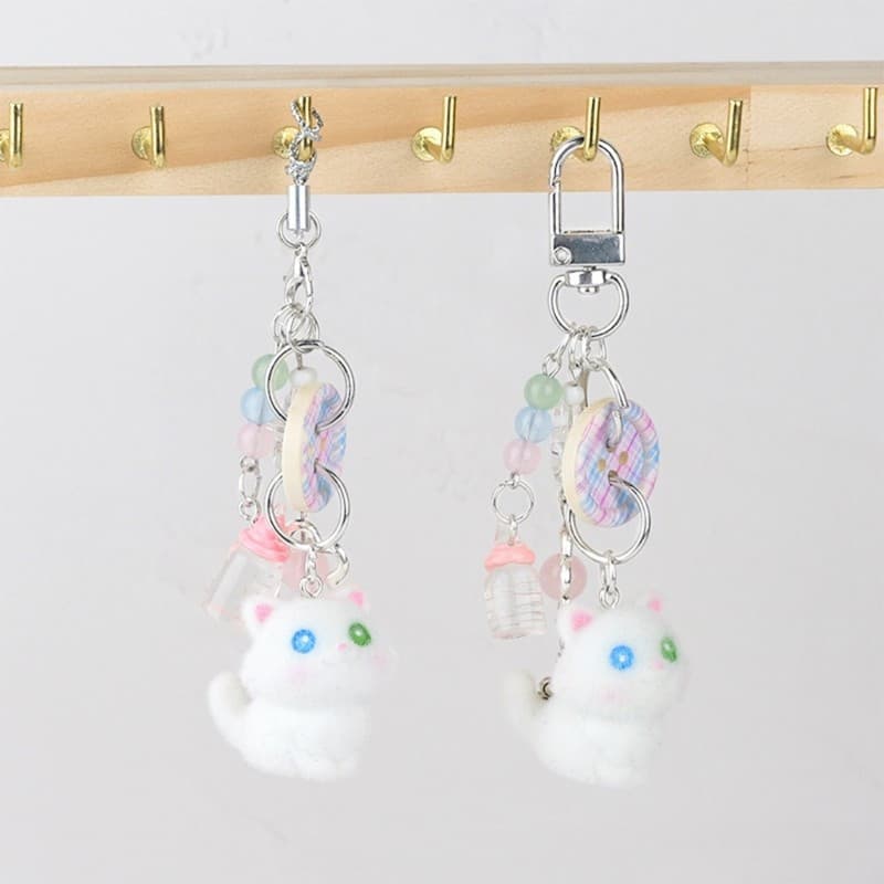 ASHLUYAK Chaveiro De Gato Fofo Cordão Elegante Xadrez Botão Pingente De Telefone Corrente Perfeita Para Estilo Diário En