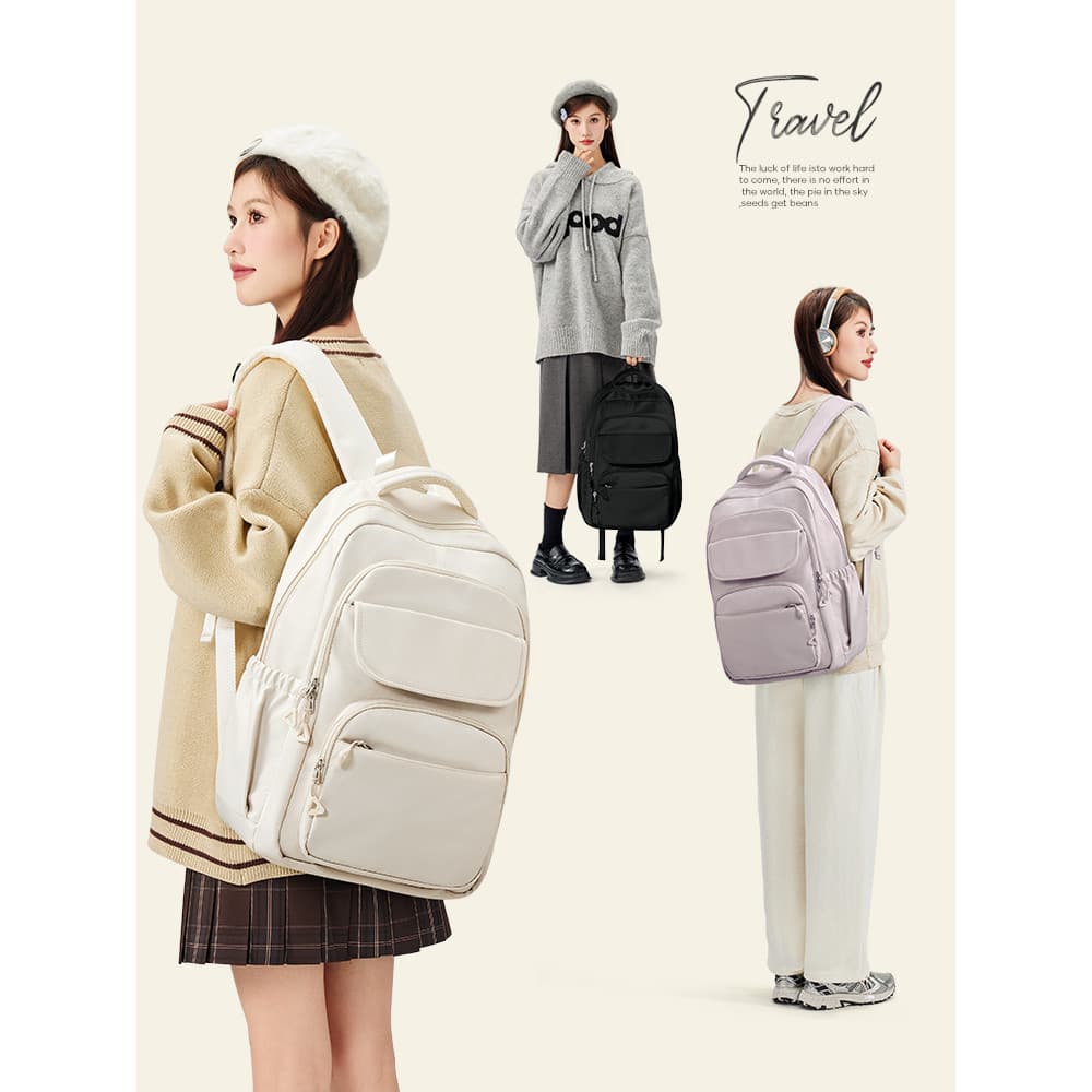 Mochila escolar para meninas do ensino médio Mochila para estudantes universitários Mochila leve de alto valor para estu