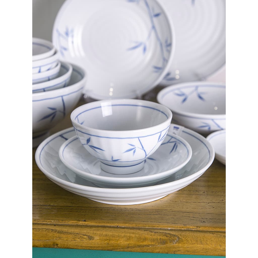 Tigela de cerâmica japonesa de alto valor, cor Underglaze, tigela de arroz doméstica, tigela de macarrão, sopa, combinaç