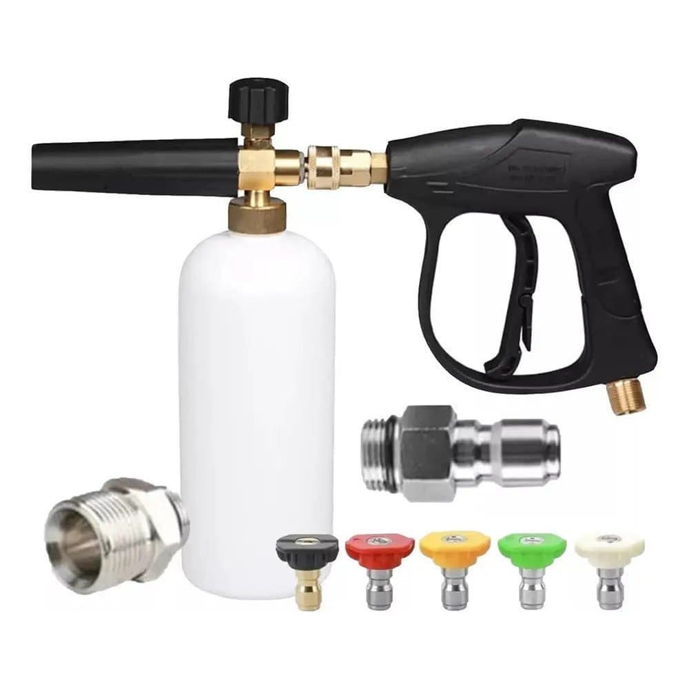 Pistola pulverizadora de espuma para lavagem de carros, pistola de água de limpeza de alta pressão Fio interno 3/8 Plugu