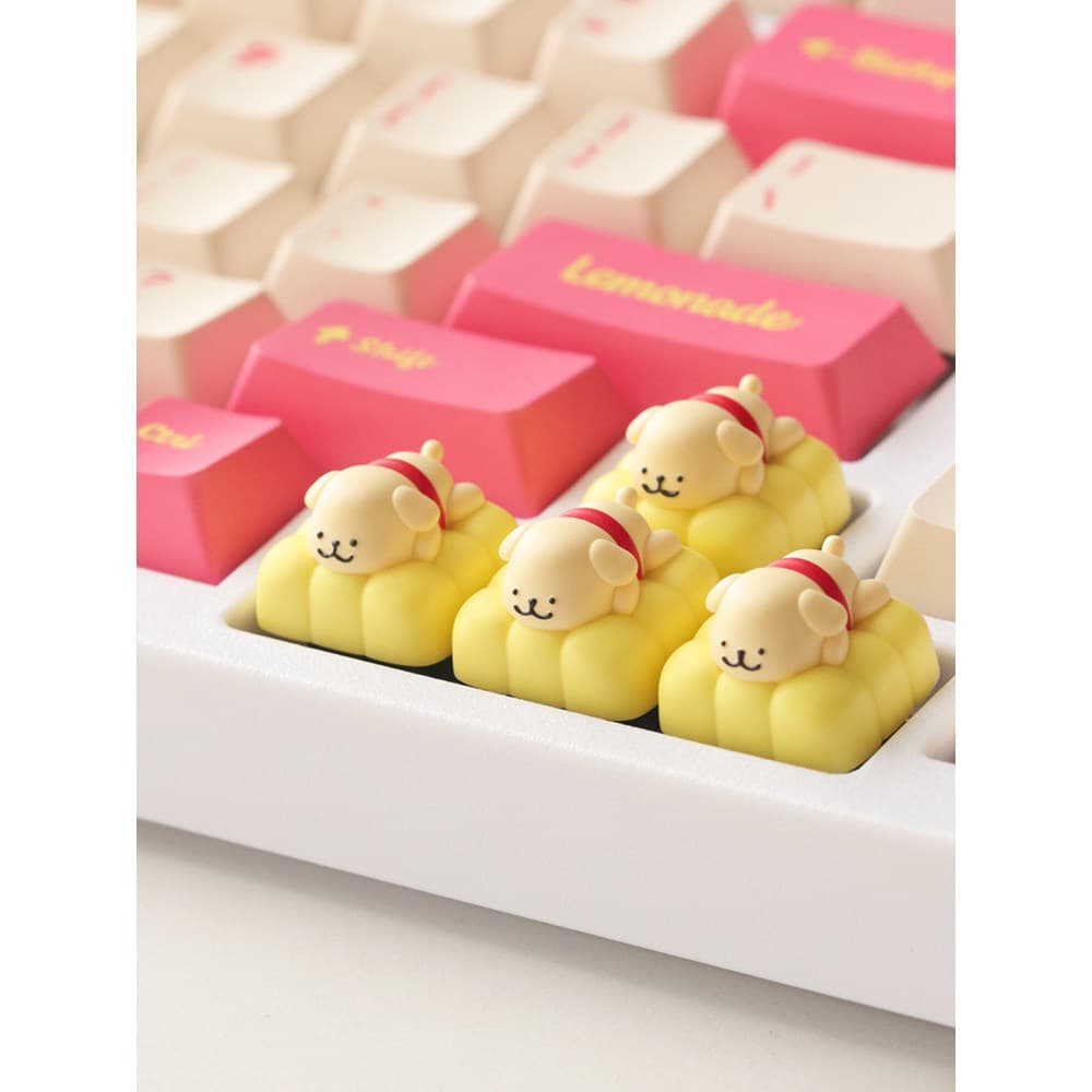 Feijão bezerro linha periférica cão keycap personalizado teclado mecânico keycap criativo bonito resina único keycap