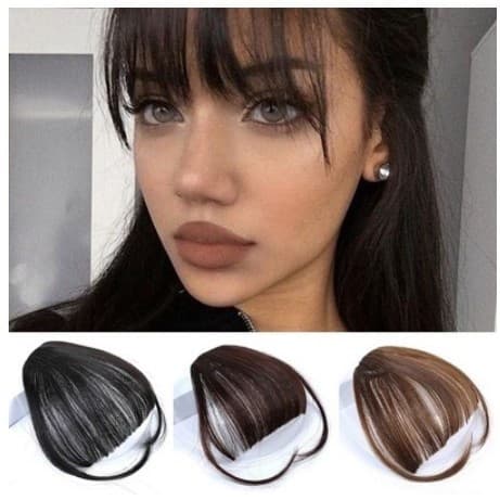 Presilha de Cabelo Feminina com Franja Falsa