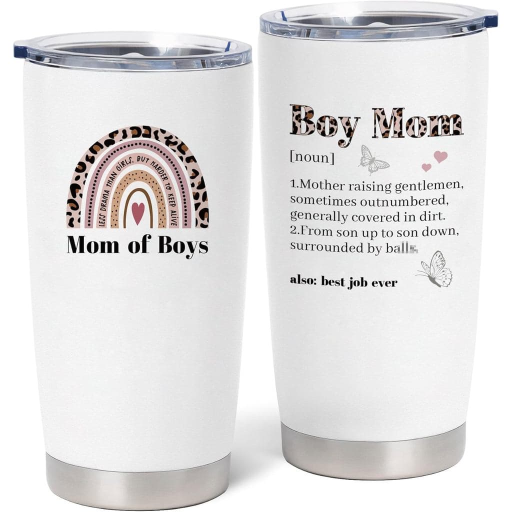 Presentes para Mães de Meninos, Copo Térmico de Aço Inoxidável de 20oz, Presente para o Dia das Mães, Presentes para Mãe