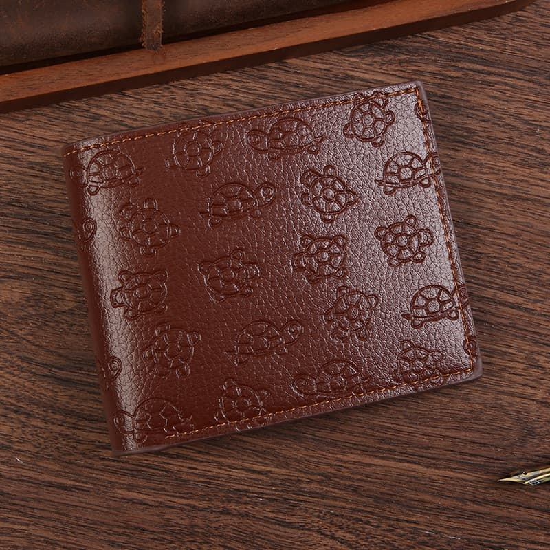 Carteira de couro PU com zíper para troca de porta-cartões carteira masculina carteira curta