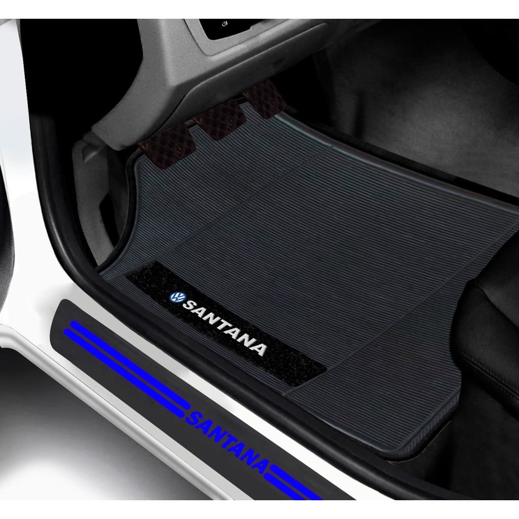 Kit Tapete E Soleira De Porta VW Santana Universal Carro personalizado