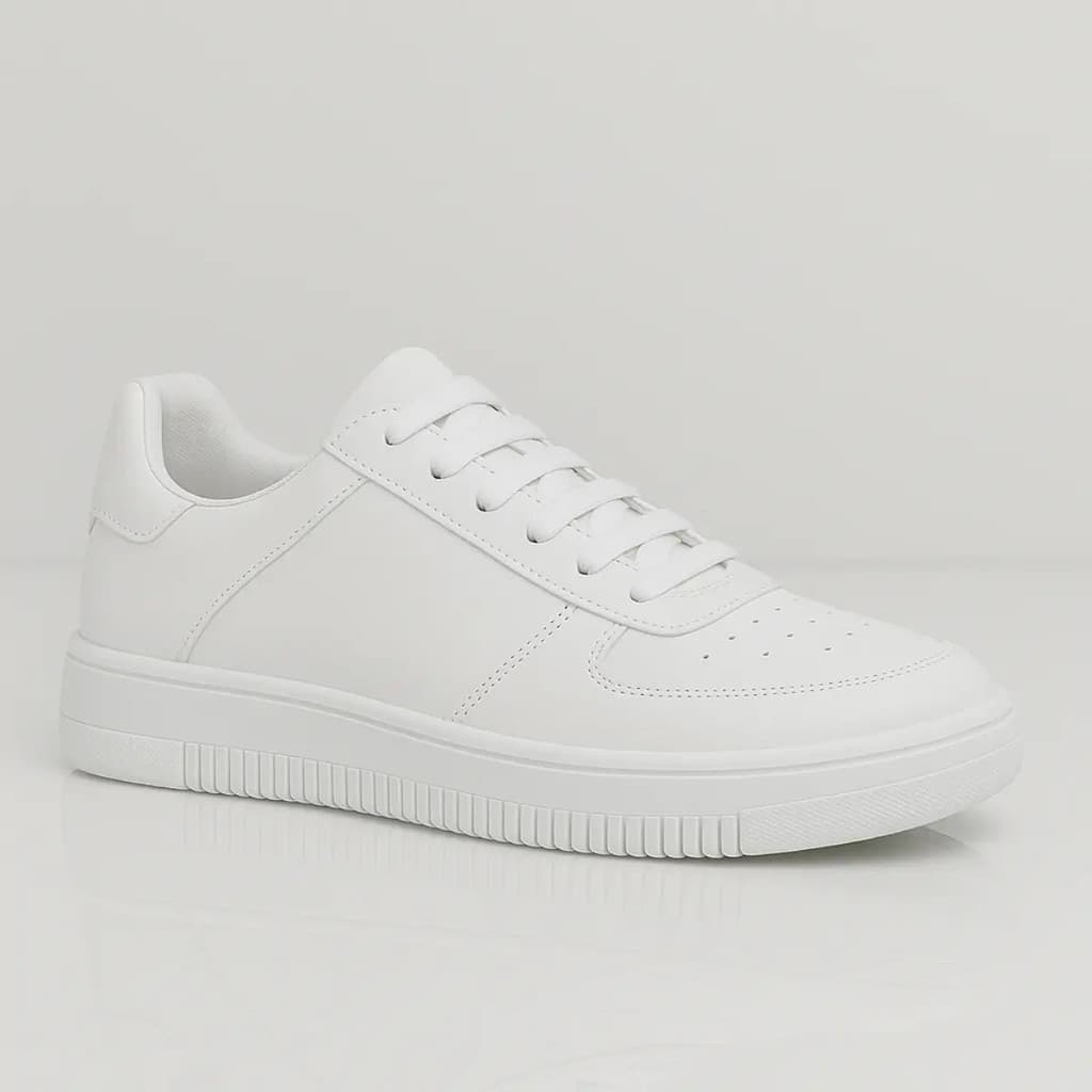 Tenis Casual Masculino Conforto Air Basico Branco Ortopedico