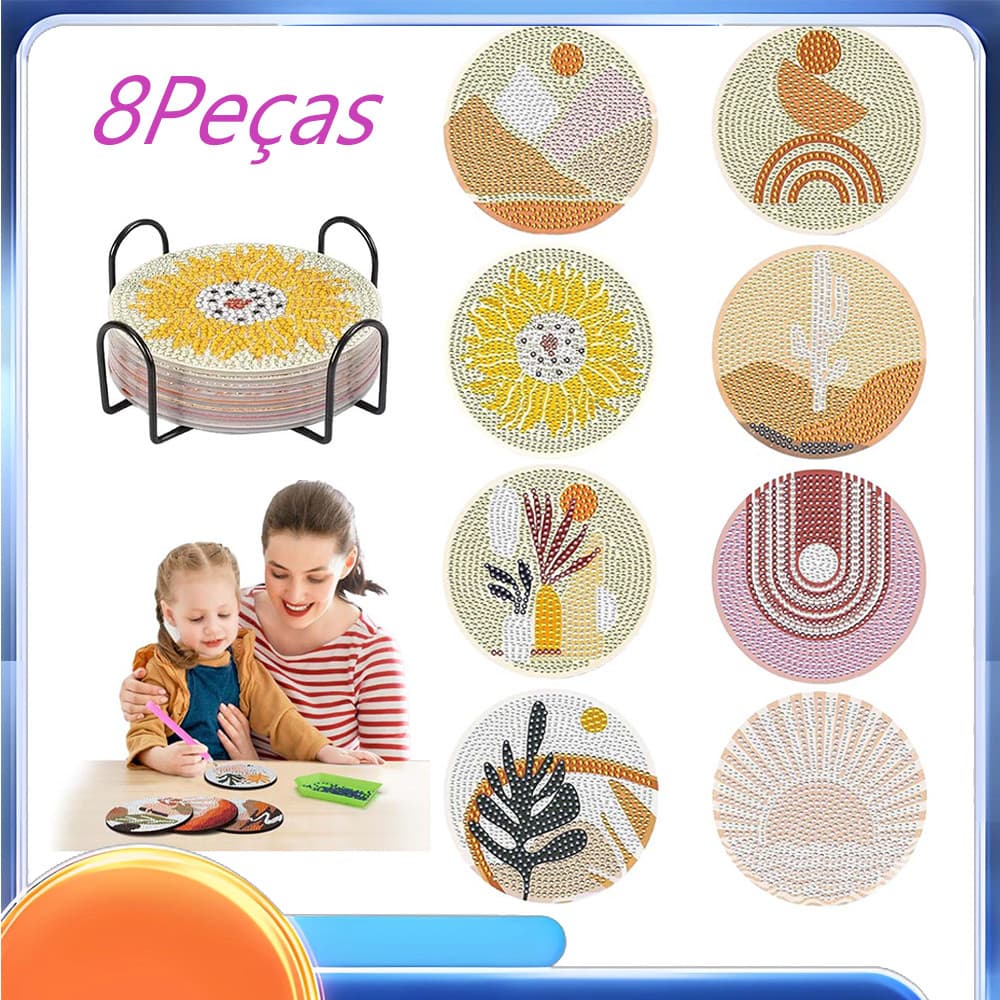 Conjunto de porta-copos para pintura de diamante (incluindo suporte) porta-copos para pintura diy