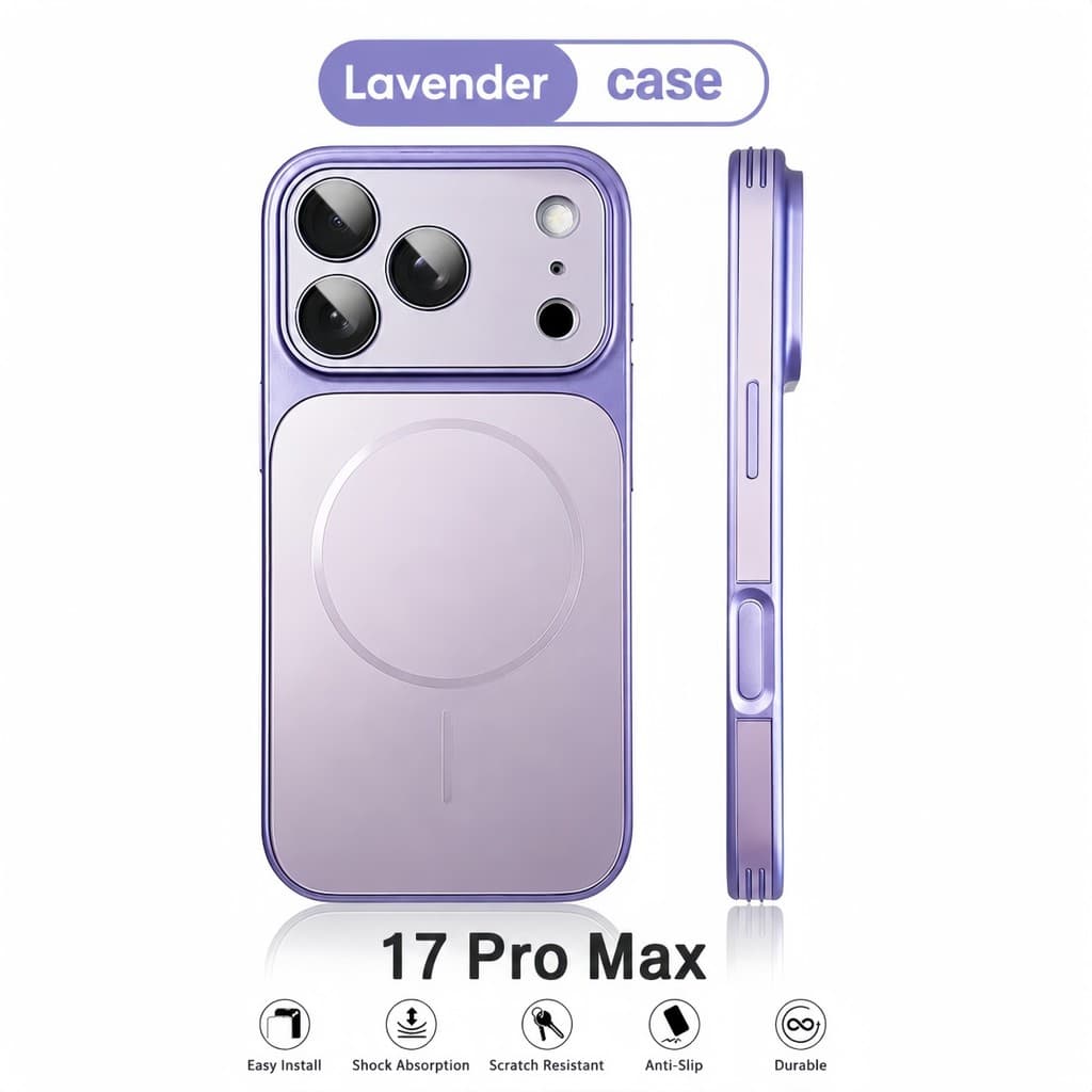 Capa Magnética Starlight Lens Para iPhone 13 14 15 16 17 Pro Max, Visual Estilo 17, Capinha Anti Impacto Com Proteção de