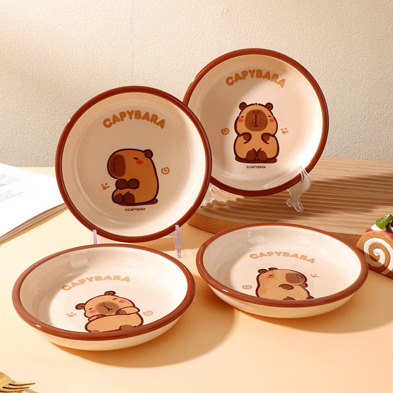 Kapibara tigela de arroz tigelas fofas pratos utensílios de mesa domésticos de alto valor desenhos animados pequenas tig