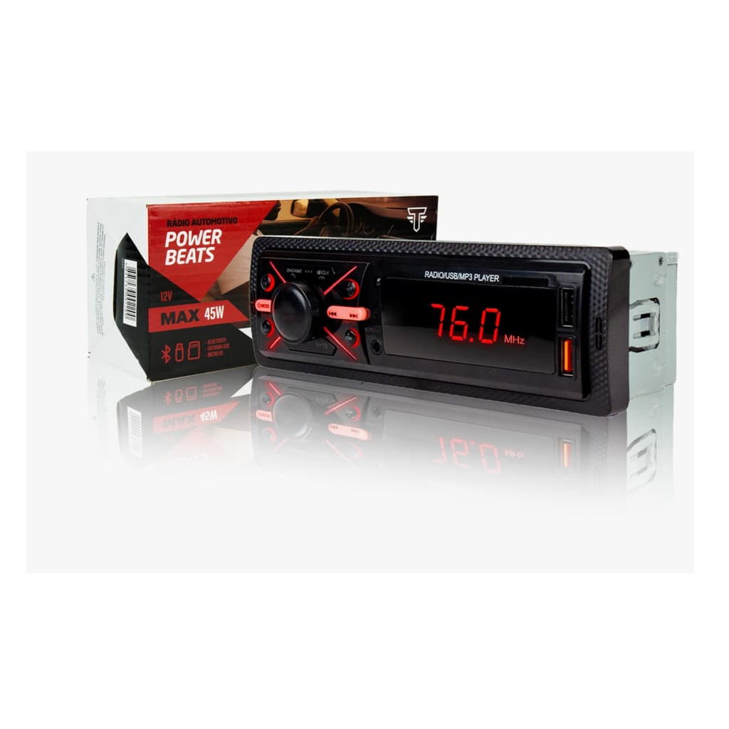 Radio Automotivo Mp3 Bluetooth Sd Thork Power Beats 45w