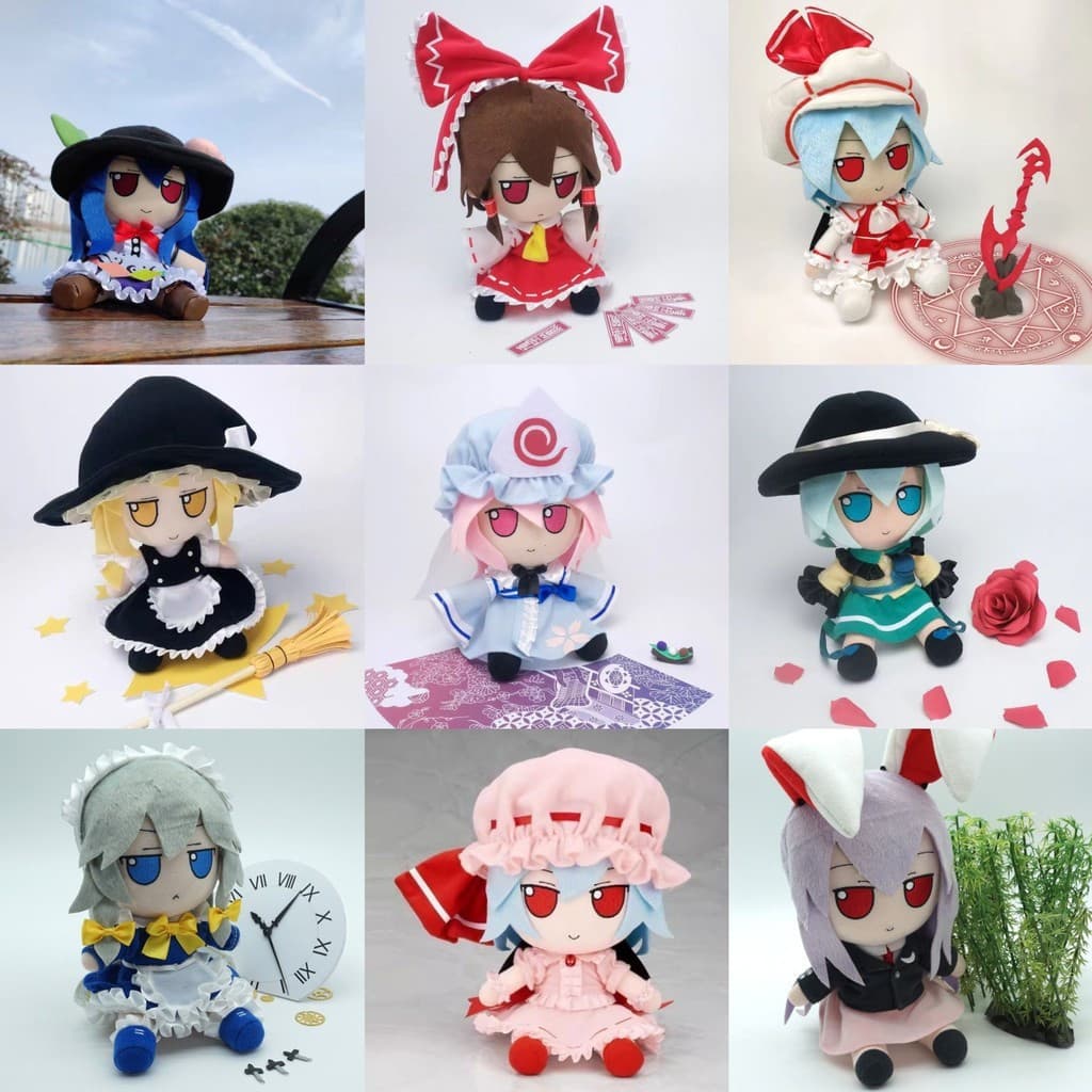 Fumo Projeto De Pelúcia Japonês TouHou Doll Reimu Brinquedo Mascote Komeiji Satori Cute Cartoon Saigyoji Yuyuko