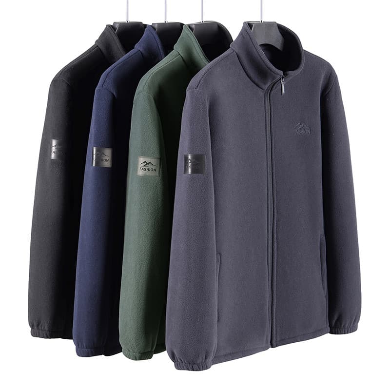 Outono inverno novo estilo jaqueta de lã Polar masculina quente dupla face jaqueta de lã Cardigan zíper moletom Midd