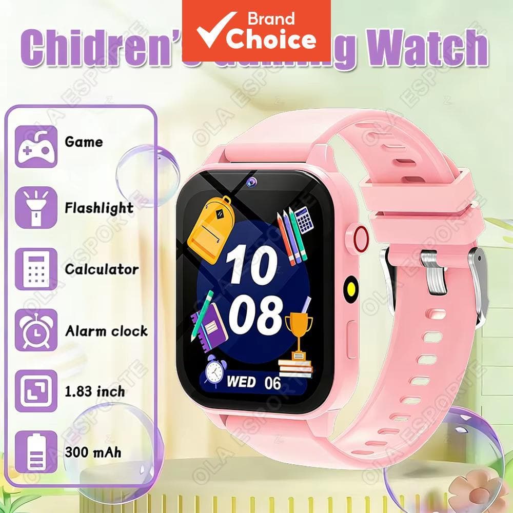 Relógio Inteligente Infantil com Câmera HD, Lanterna, 18 Jogos, Cronômetro, Calculadora, Alarme, Presente de Natal para