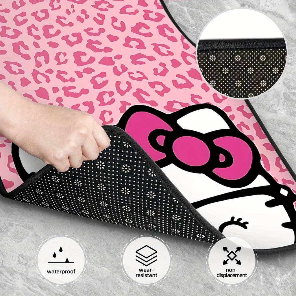 Conjunto de 4 peças Sanrio Heltty Tapete antiderrapante Universal para carro, acessórios fofos para Interior de carro, a