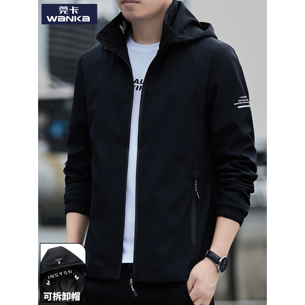 Jaqueta masculina primavera outono pai de meia-idade com capuz Casual casaco esportivo casaco berinjela roupas de outono