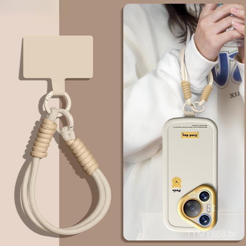 1 peça de cordão para celular, corrente, pingente para bolsa, portátil, fácil de transportar, pulseira de cor sólida e s
