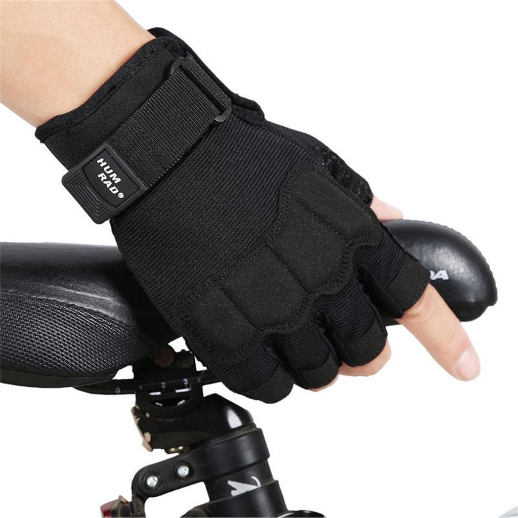 Homens forças especiais meio dedo esportes pano de microfibra verão golfe Mountain Bike motocicleta estilo fino faltando