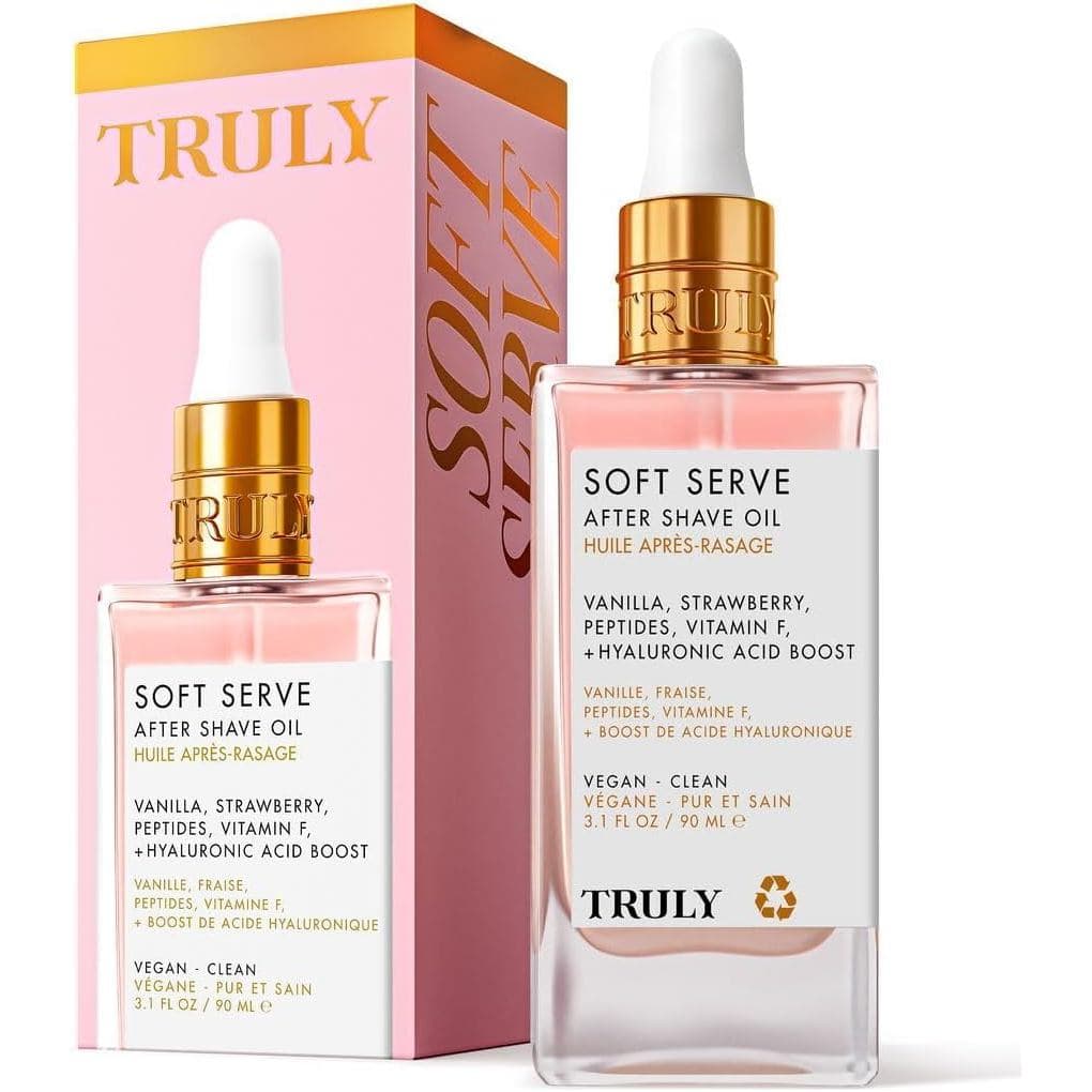 Óleo Pós-Barba Truly Soft Serve |   Tratamento Hidratante para Pelos Encravados e Irritações |   Peptídeos, Ácido Hialur