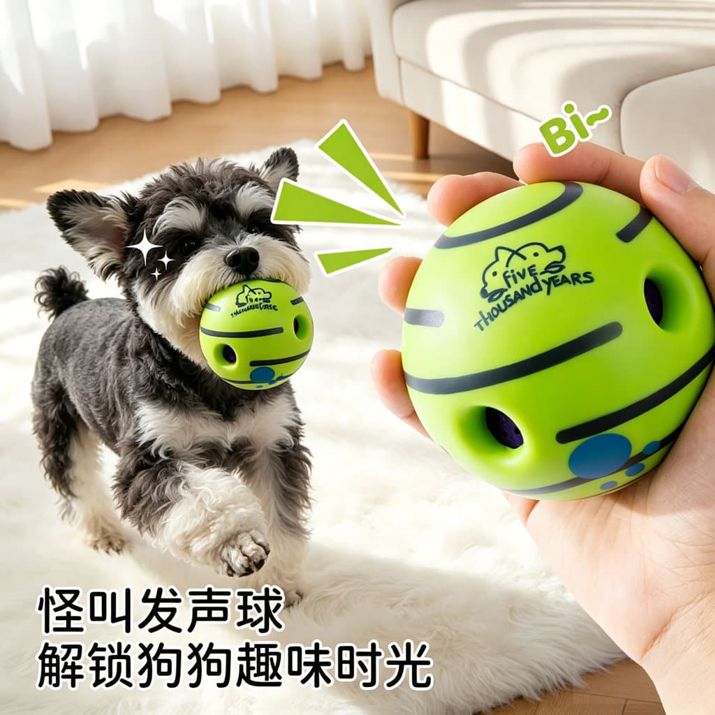 Schnauzer dedicado cão brinquedo bola estranho latindo som mordida resistente alívio do tédio ferramenta útil consome fo