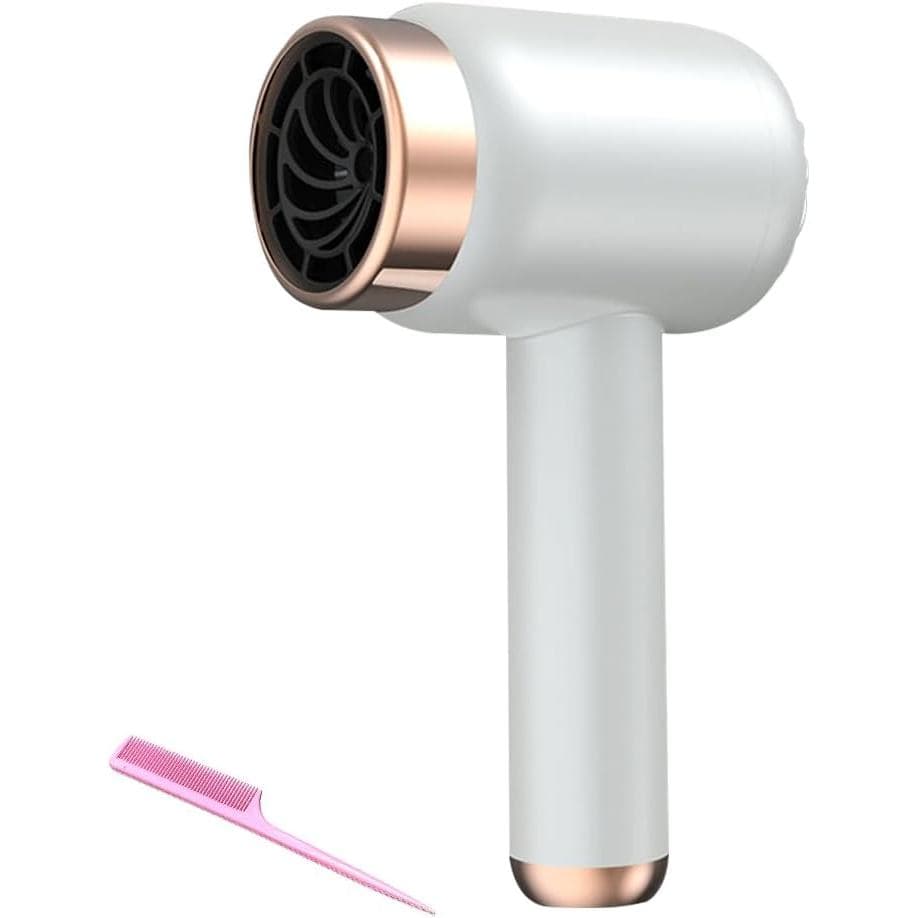 Secador de Cabelo Sem Fio, Secador de Cabelo Recarregável de 1000W, Secador de Cabelo Portátil com 3 Velocidades, Secado