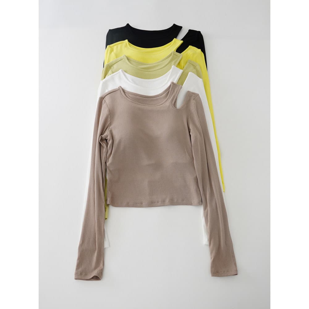 Sportswear feminino ginásio dedicado com nervuras magro-ajuste Yoga manga comprida camiseta meio fixo almofada no peito