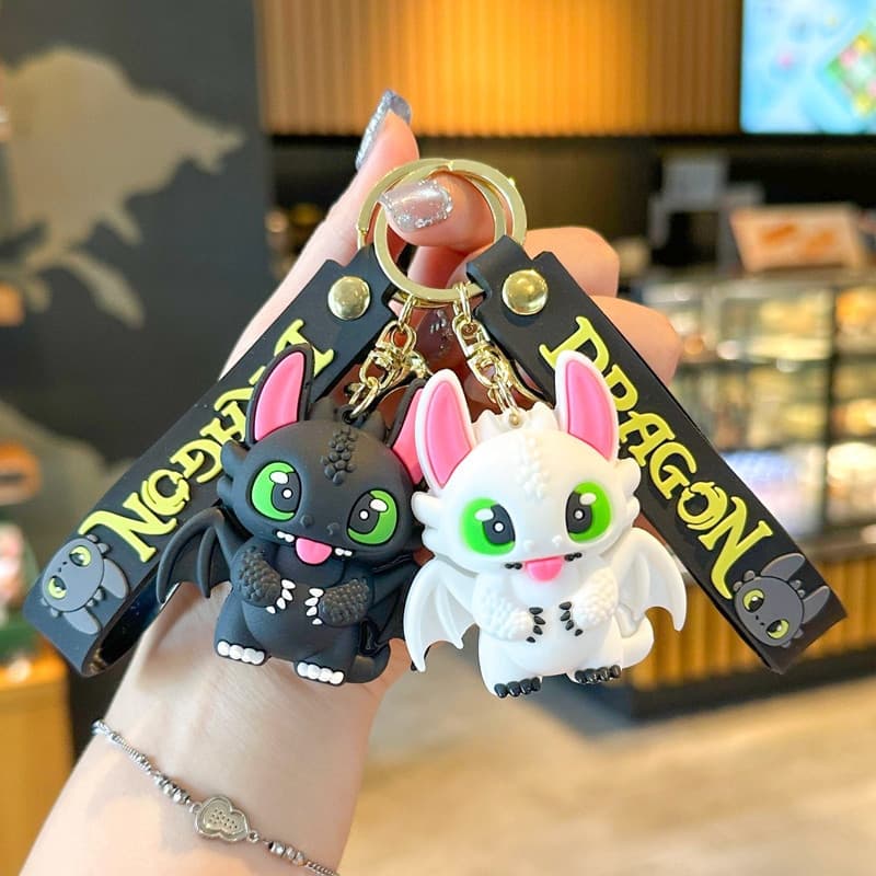 Novo Chaveiro Como Treinar Seu Dragão Banguela e Fúria da Luz Boneco Pingente de Mochila Presente para Casal e Carro