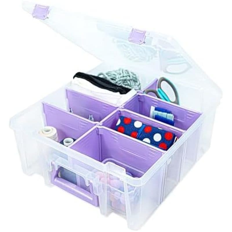 Caixa De Compartimento Duplo Profundo ArtBin 6990SO Super Satchel-Armazenamento De Arte Com 8 Compartimentos Removíveis