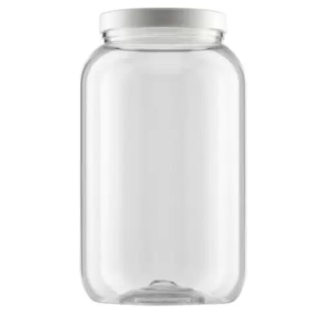 Kit 2 Potes Plástico Bandeirante Tampa Branca 3,6 Litros