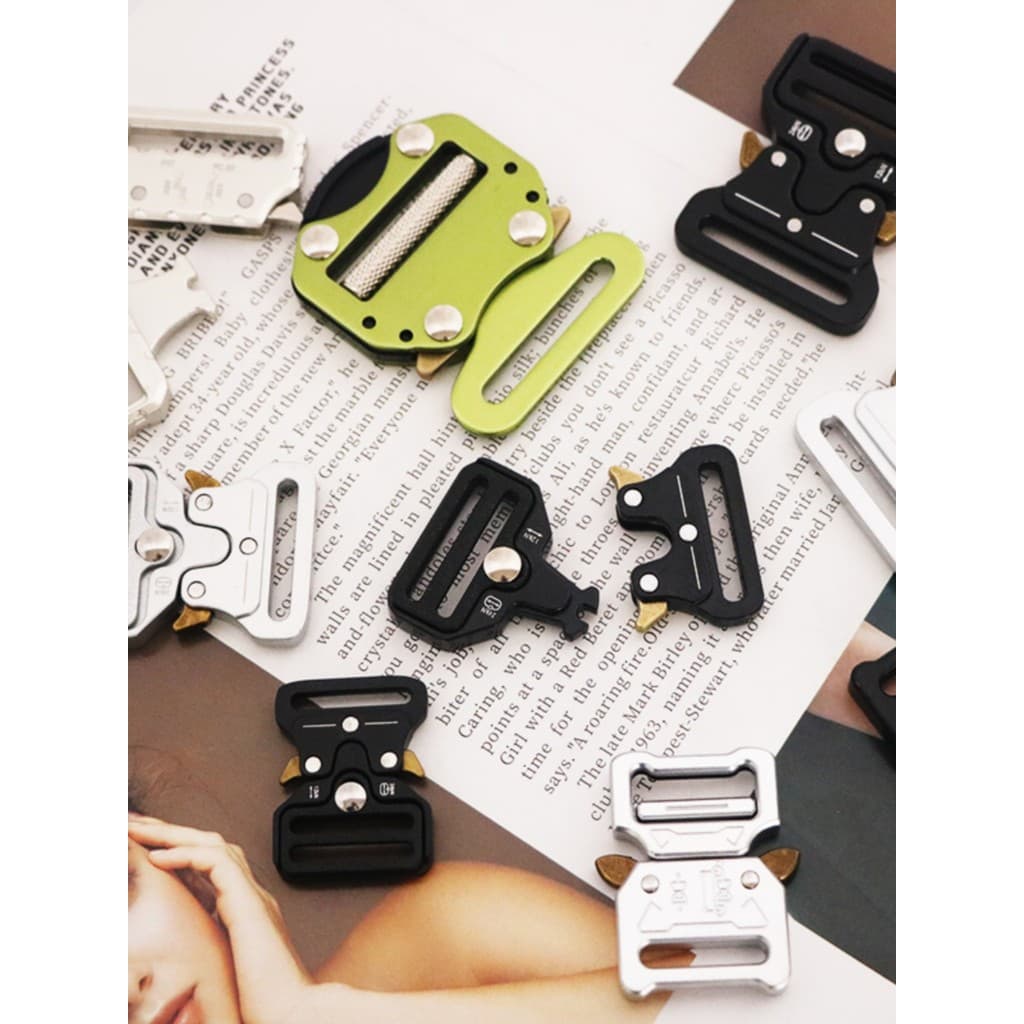 Acessórios de fivela Cobra cabeça de bloqueio de fivela de abertura rápida DIY2.5CM3.4CM4.0CM4.6CM5.3CM calças cabeça de