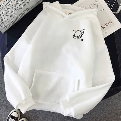 Moletom Feminino Com Capuz De Lã Tamanho Grande Para Outono/Inverno