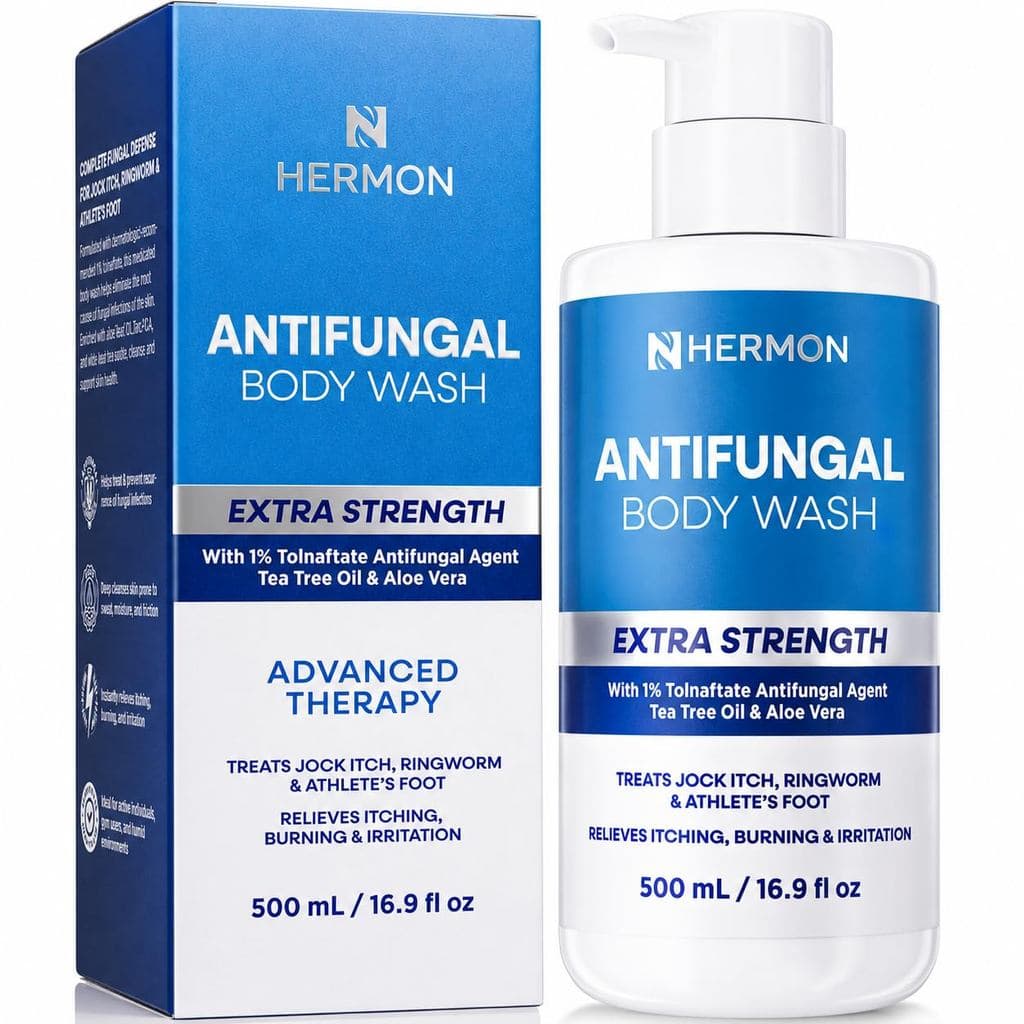 Sabonete Corporal Antifúngico Hermon para Dermatite Axilar: Sabonete Corporal com Óleo de Melaleuca, adequado para Derma