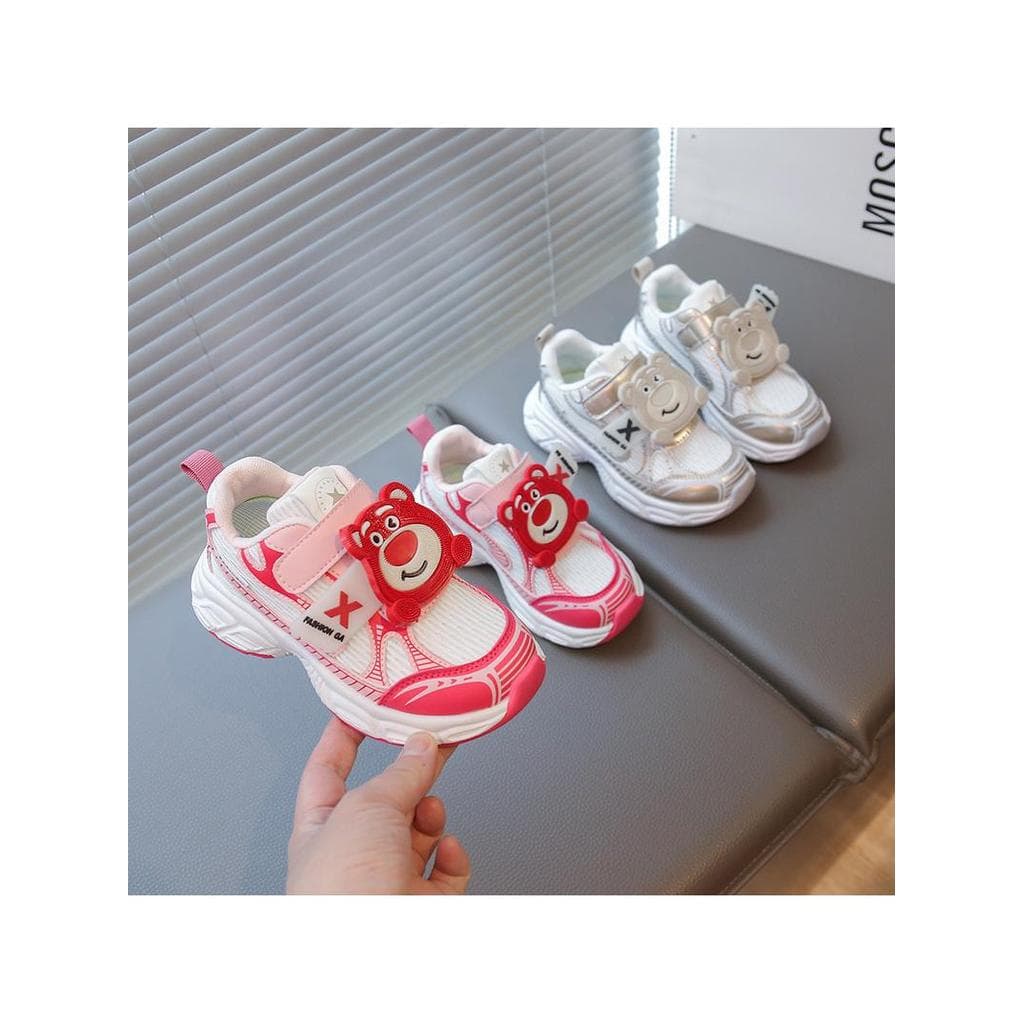 Primavera verão sapatos infantis 2026 meninos tênis de corrida casuais meninas malha respirável sapatos esportivos cor-b