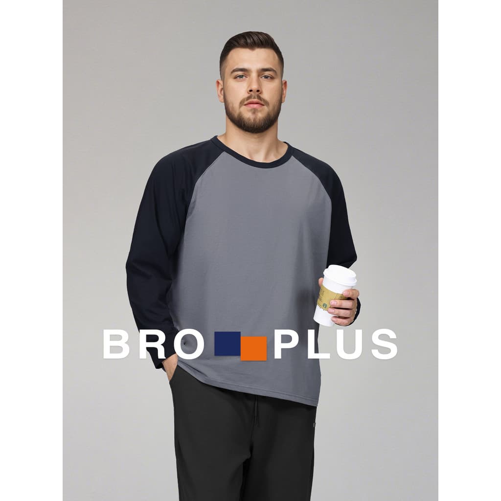 Fat Brother roupas masculinas plus Size mais gordura mais costura camiseta de manga comprida 2026 novo estilo primavera