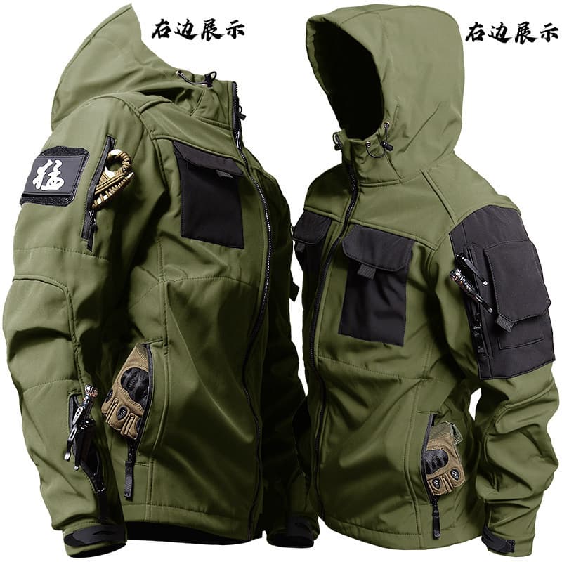 Jaqueta tática forças especiais ventilador militar jaqueta de lã agente jaqueta masculina com capuz outono inverno à pro