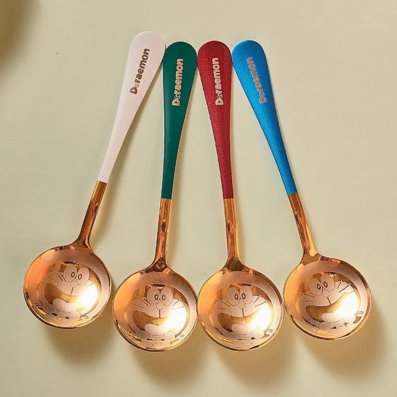 Colher Starba de aço inoxidável, colher premium para uso doméstico Dingdang Cat, colher pequena criativa em estilo corea