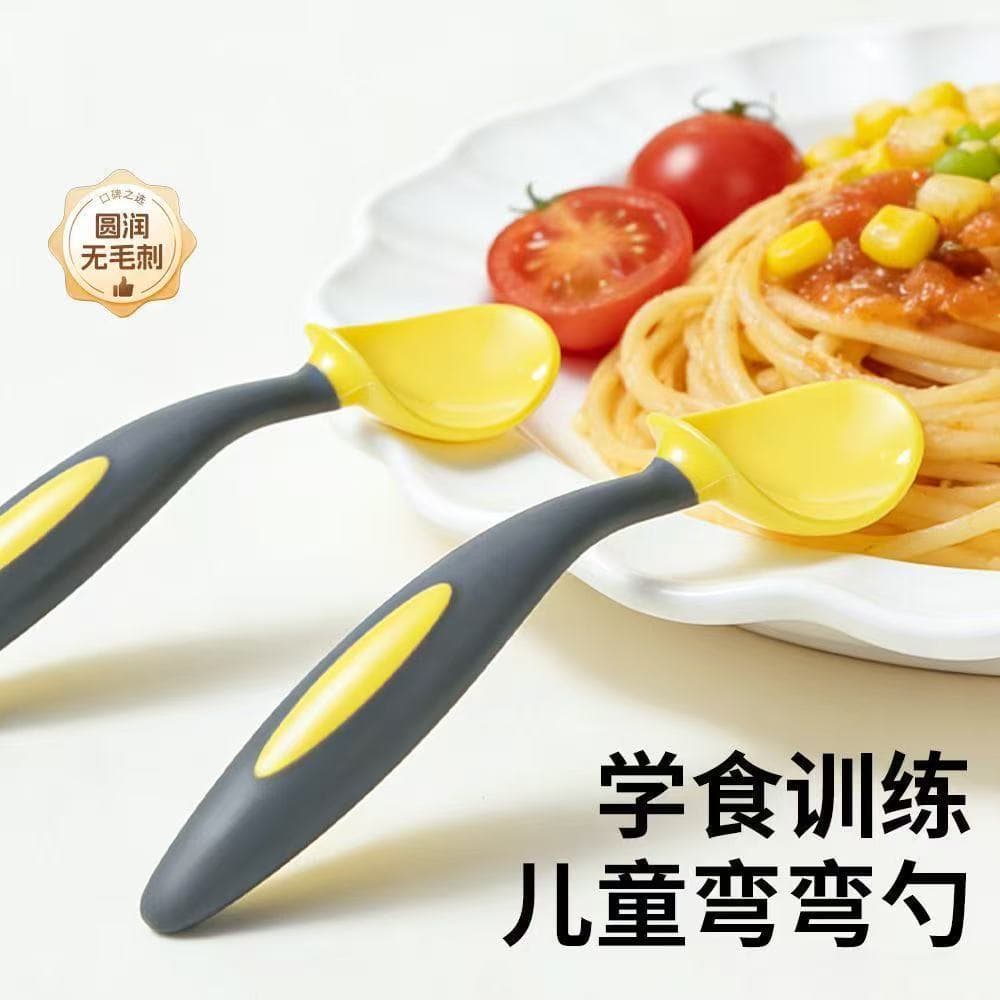 Colher do bebê bebê aprender a comer treinamento colher garfo conjunto bebê crianças talheres tigela de comida complemen