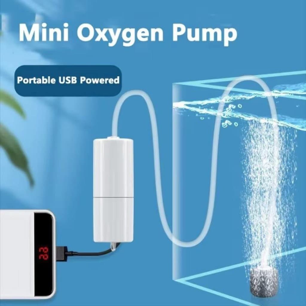 Mini Bomba De Ar Oxigenador 12v USB Para Aquarios Iscas Vivas Pescaria Transporte de Peixes