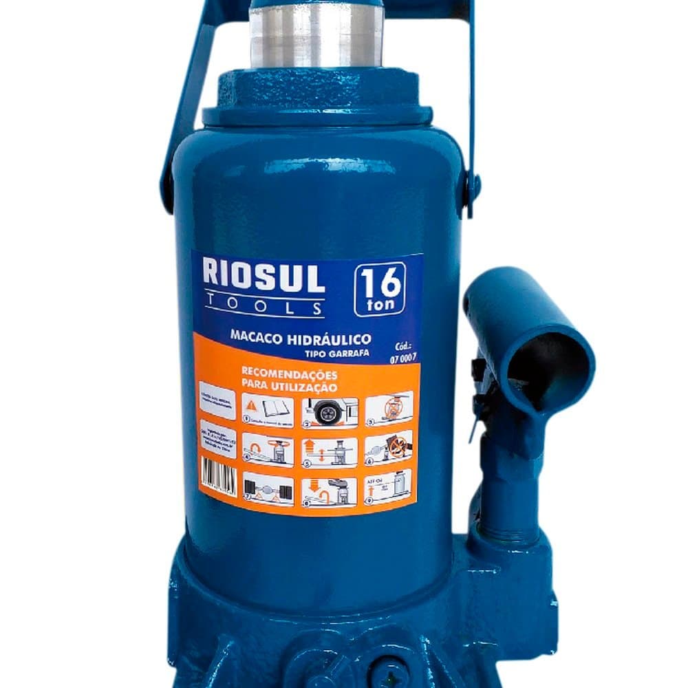 MACACO HIDRAULICO TIPO GARRAFA 16 TON - RIOSULTOOLS