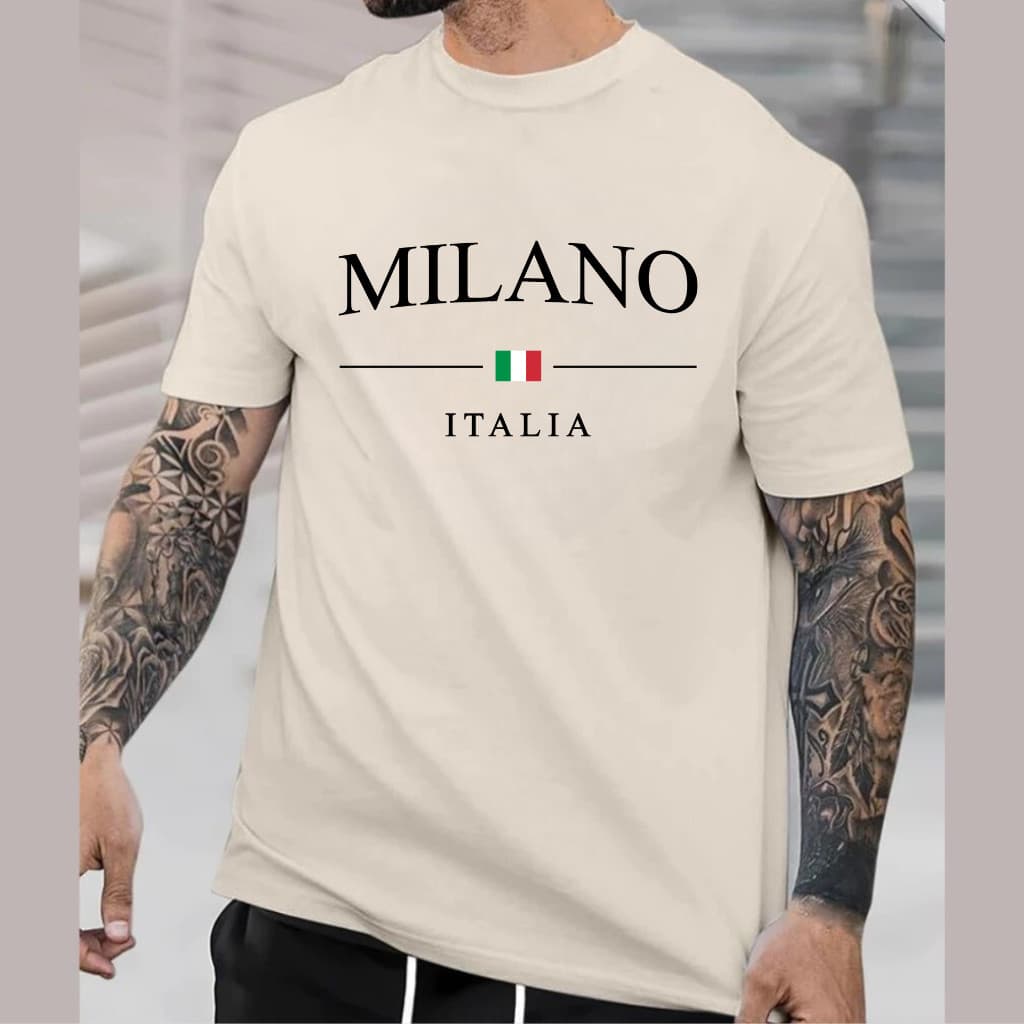 Camiseta Masculina Milano Italia Algodão Premium Lançamento Envio Imediato