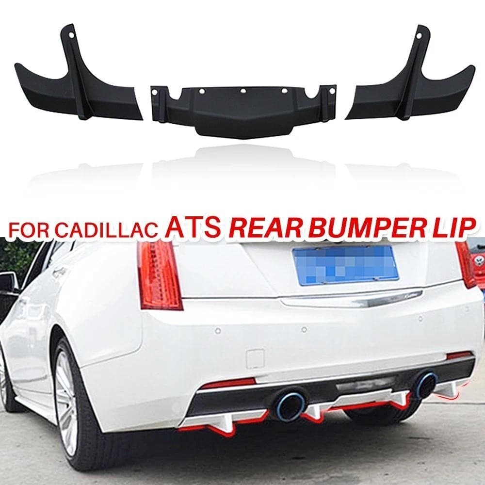 Para cadillac ATS Amortecedor Traseiro Difusor Spoiler Acessórios De Fábrica ABS Preto 2014-2018