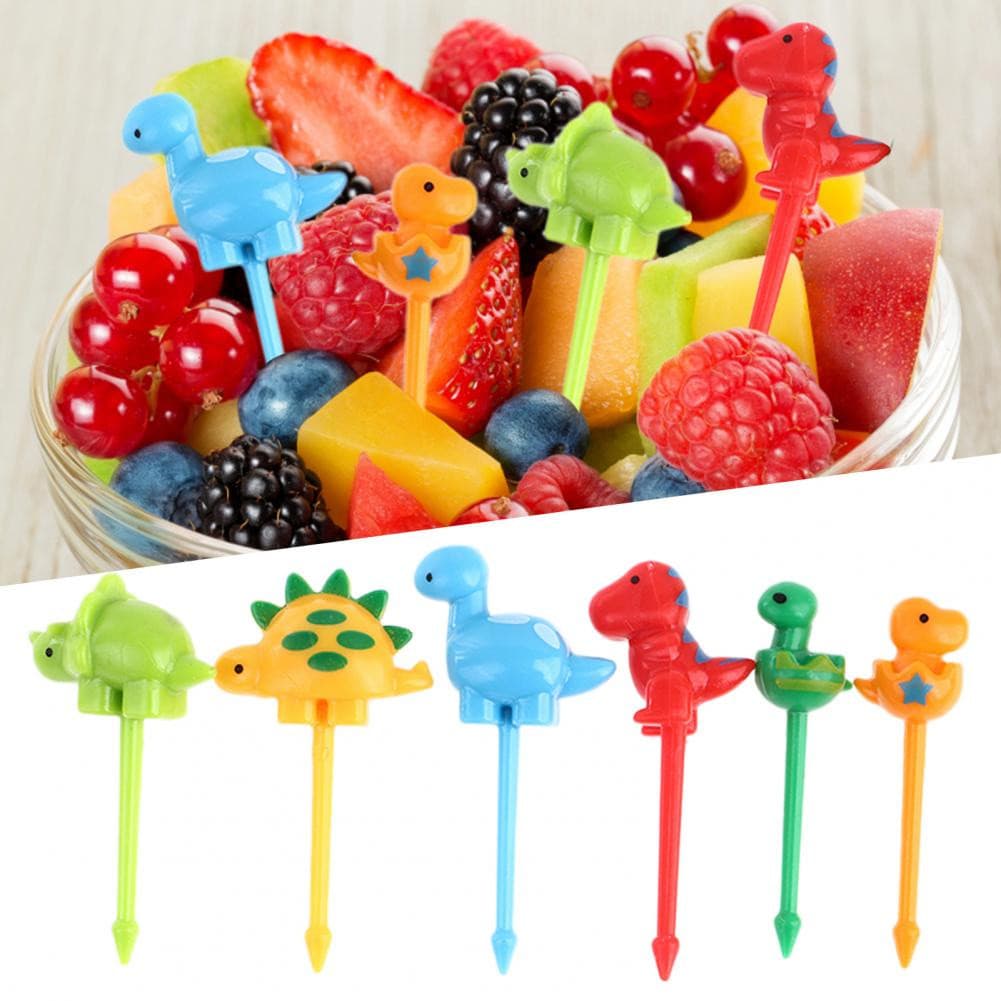 Mini Garfos/Hashis em Forma de Fruta/Dinossauro Usados para Decoração de Festas ou Almoços UQW5