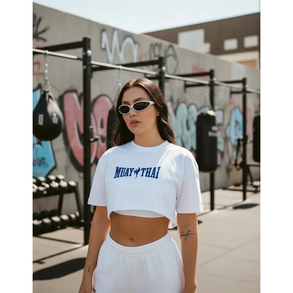 Cropped T Shirt Camisa Feminina Lutas Muay Thai