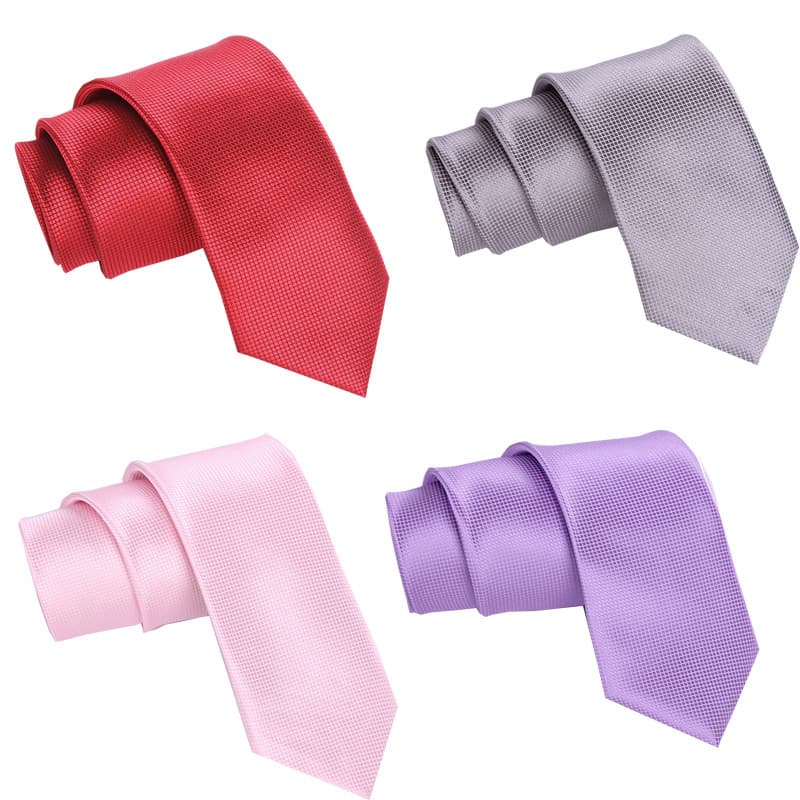 Versão coreana gravata cor sólida masculina negócios Casual gravata branca abotoaduras lenço quadrado conjunto de três p