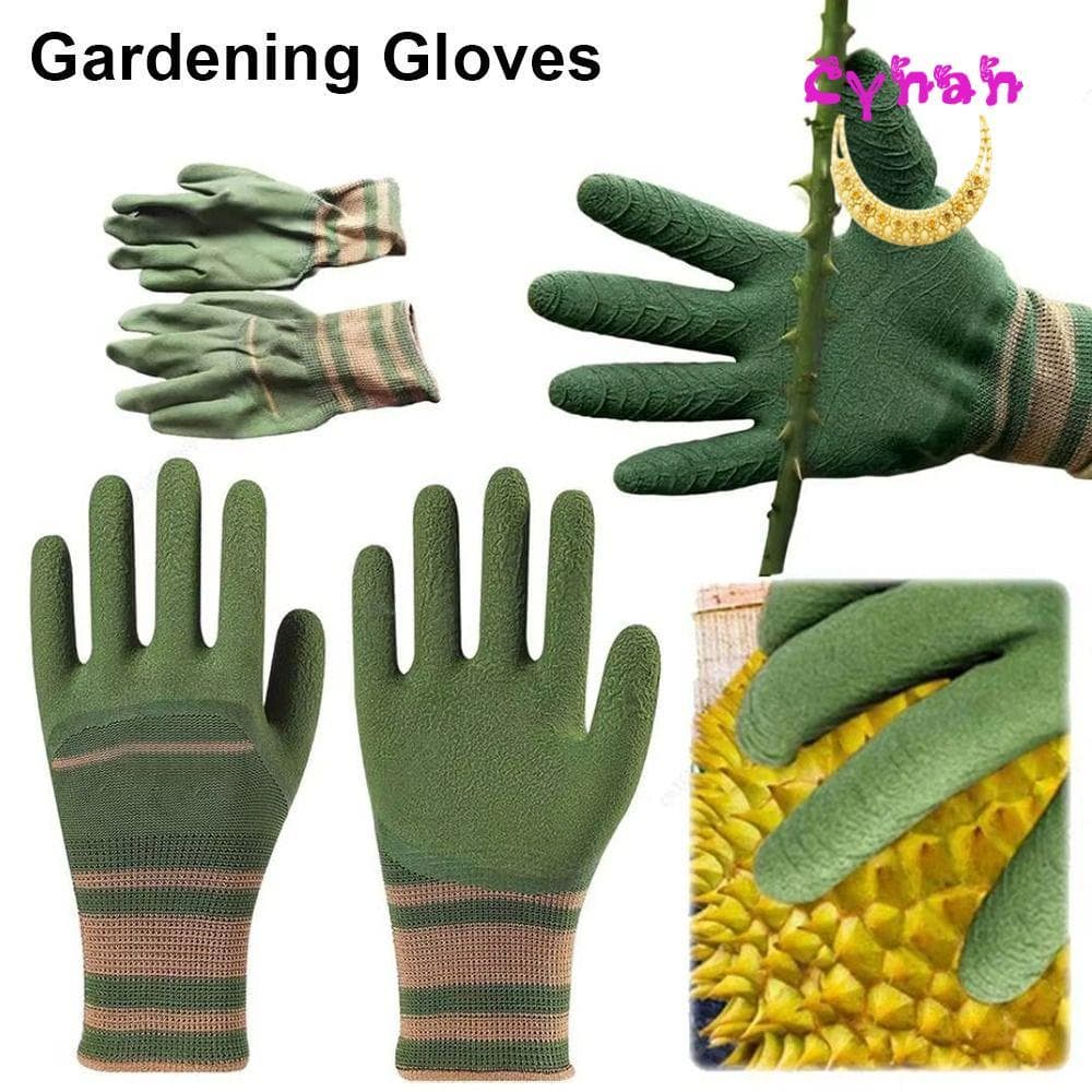 CYNAN 1 Par De Luvas De Jardinagem , Proteção Impermeáveis À Prova De Espinhos Trabalho Universais Antiderrapantes