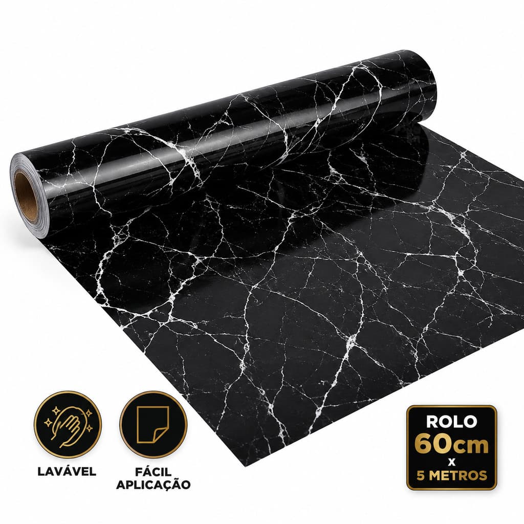 Papel Parede Painel Autoadesivo Marmore Resistente a Agua/Óleo/Fogo/Alta Temperatura Cozinha Móveis
