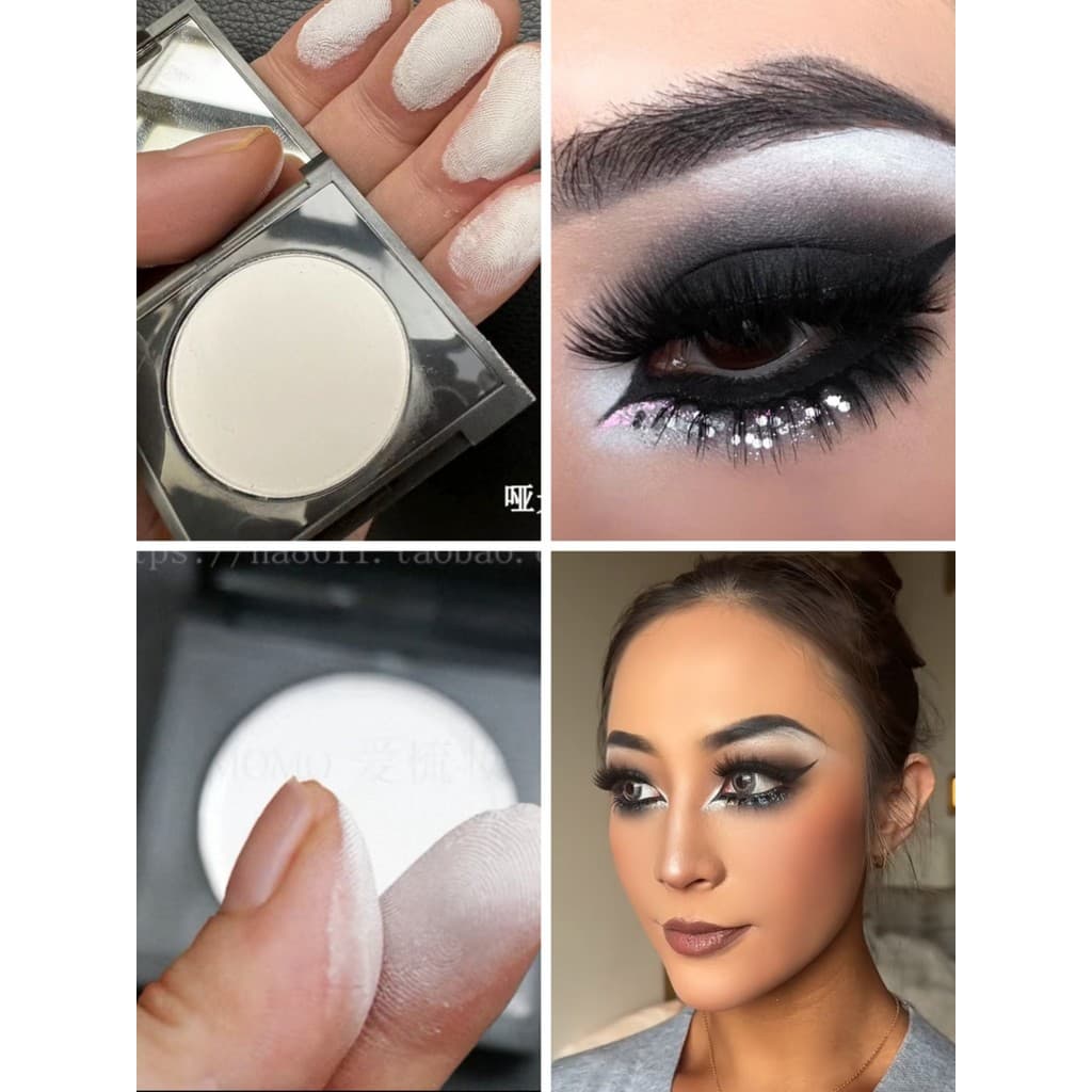 Dança latina sobrancelha osso branco creme iluminador monocromático fosco vermelho branco preto olho iluminando Base Fac