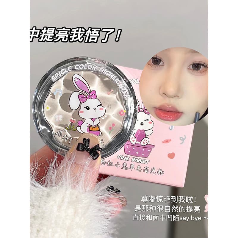 Bonito bonito dos desenhos animados destacando pó Facial iluminando contorno tridimensional melhorar a tez cosméticos bo