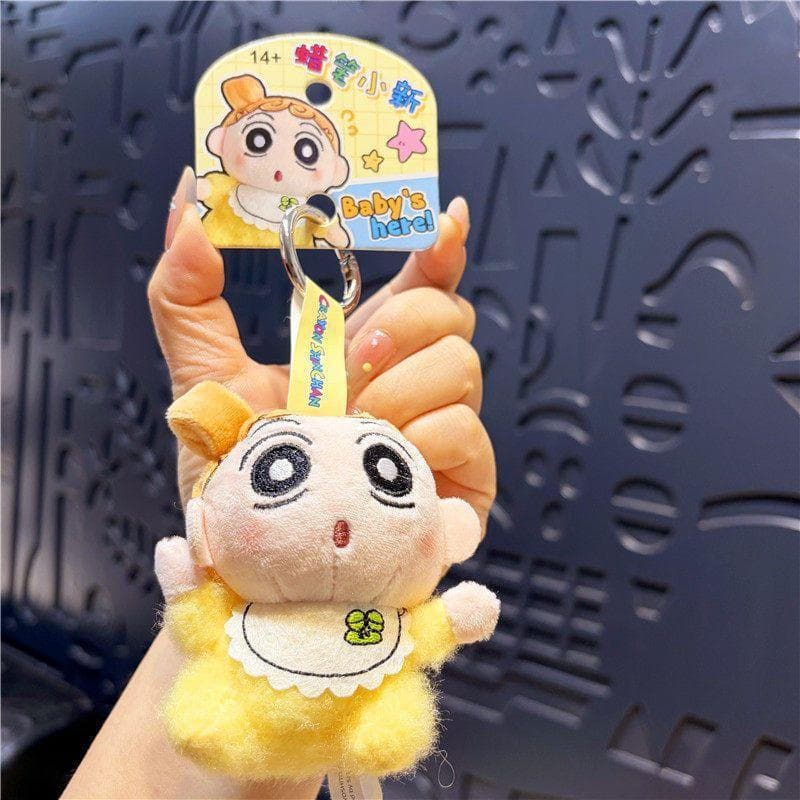 Bebê série Crayon Shin-Chan Xiaokui ornamentos de pelúcia estudantes casais saco Universal chaveiro pingente